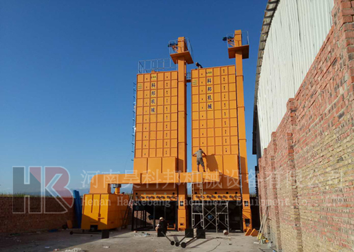 新疆伊犁35噸一拖二糧食烘干機